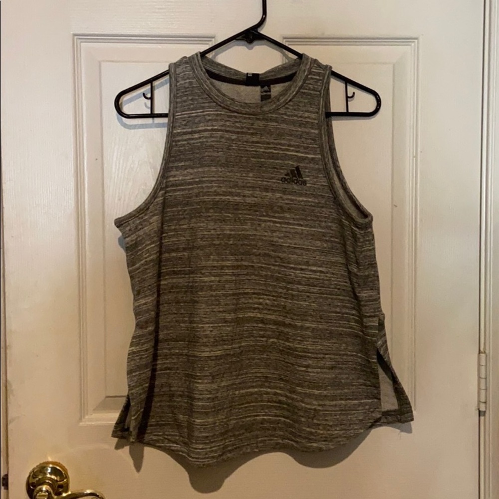 Adidas, women’s tank, size US M, grey/heather